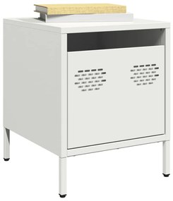Mesa de cabeceira 35x39x43,5 cm aço branco