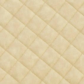 Cadeira cantilever em couro artificial cor creme