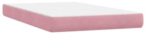 Cama com molas/colchão 120x220 cm veludo rosa