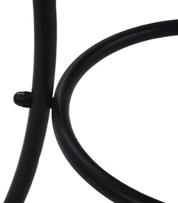 Mesa bistrô em mosaico 60 cm cerâmica preto e branco