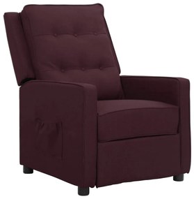 vidaXL Poltrona reclinável tecido roxo