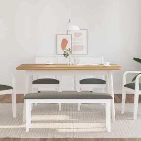 Banco 110 cm madeira seringueira maciça branco