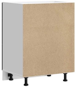 Armário base de cozinha “Lyon” preto madeira engenheirada