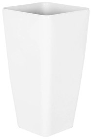 Vaso para plantas em pedra branca 30 x 30 x 57 cm MODI Beliani