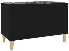 Armário para discos 74,5x38x48 cm derivados de madeira preto