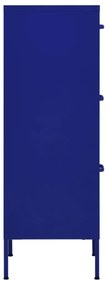 Armário de arrumação aço 42,5x35x101,5 cm azul-marinho