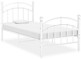 vidaXL Estrutura de cama metal 90x200 cm branco
