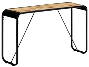 Mesa consola 140x35x76 cm madeira de mangueira maciça áspera