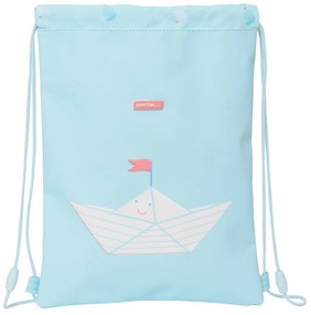 Saco Mochila com Cordas Safta Ship Azul (26 X 34 X 1 cm)