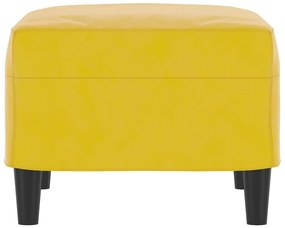 Apoio de pés 60x50x41 cm veludo amarelo