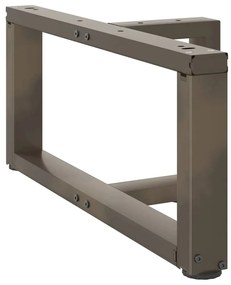 Pés para mesa de centro em forma de T, 2 peças, preto, 60x25x(30-31) c