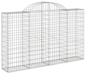 Cestos gabião arqueados 15 pcs 200x30x120/140 ferro galvanizado