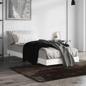 Estrutura de cama 75x190 cm derivados de madeira branco