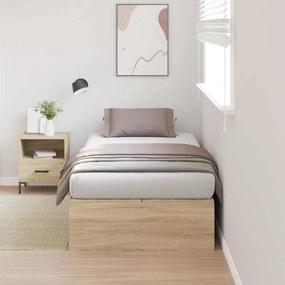 vidaXL Cama de Armazenamento em Carvalho Sonoma 80x200 cm
