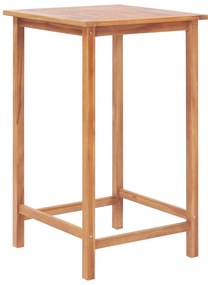 3 pcs conjunto de bar em madeira de teca maciça
