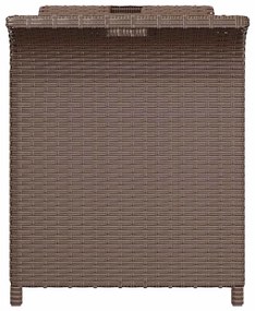 Banco de jardim com almofadão 116x46x57 cm vime PE castanho