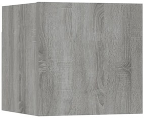 Móvel de parede para TV derivados de madeira cinzento sonoma