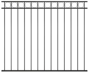 Painel de vedação 1,7x1,5 m aço preto