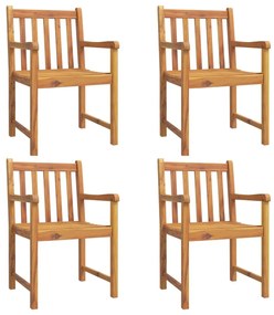 Cadeiras de jardim 4 pcs 56x55,5x90 cm madeira de acácia maciça