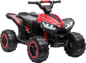 HOMCOM Quadriciclo Elétrico para Crianças de 3-5 Anos Veículo Eléctrico a Bateria 12V com 2 Motores 83x53x55,5cm Vermelho | Aosom Portugal