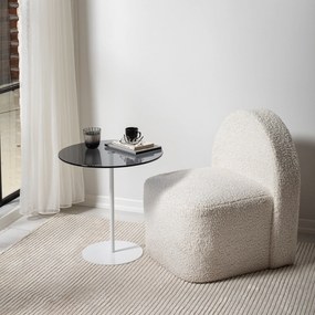 Mesa Lateral Chill-Out – Branco e Cinzento Escuro – 50cmx50cmx50cm