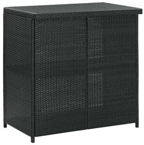 3 pcs conjunto de bar vime PE preto