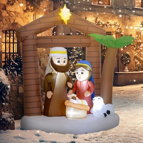 Presépio Insuflável de Natal Decoração Insuflável Natalícia com Luzes