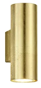 Candeeiro de parede moderno dourado 2 luzes - Duo Loko Moderno