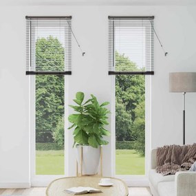 vidaXL Persiana de Janela com cortinas Outros Manual Preto 80 x 130 cm Alumínio