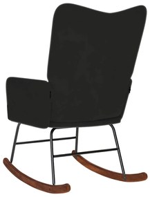 Cadeira de baloiço veludo preto