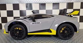 Carro eletrico bateria crianças 12V Lamborghini Huracan STO drift Cinzento