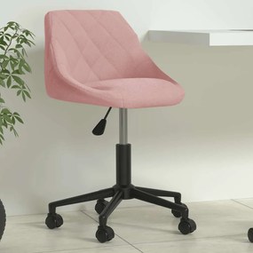 vidaXL Cadeira de escritório giratória veludo rosa