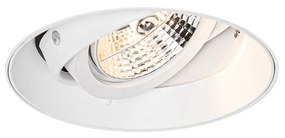 Foco embutido moderno branco GU10 AR70 redondo sem moldura - Oneon Moderno