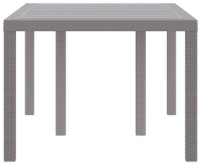 Mesa de Jardim Cinza-claro 150x100x73 cm em Rattan Sintético