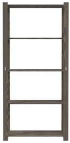 Unidade arrumação 5 prateleiras 80x38x170 cm pinho maciço cinza