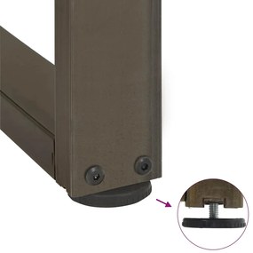 Pés de mesa de jantar em forma de T, 2 peças, preto, 90x35x(72-73) cm,