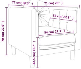 Poltrona com almofadão veludo rosa