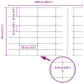 Postes de Cerca vidaXL 11 pcs U-Channel 80 cm Aço Galvanizado