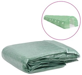 vidaXL Cobertura de substituição p/ estufas 36 m² 300x1200x200cm verde