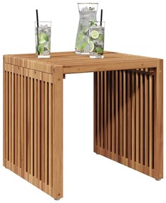 Mesa Lateral de Jardim 45x42,5x45 cm Madeira Sólida de Teca