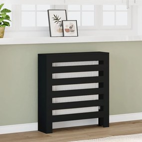 vidaXL Cobertura de radiador 78x20x82 cm derivados de madeira preto