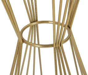MESA APOIO REDONDA Ø 40X80 CM DOURADA