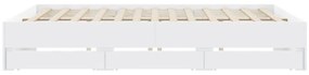 Estrutura de cama c/ gavetas 180x200cm derivados madeira branco