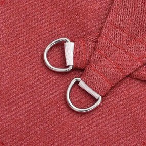 Para-sol estilo vela 160 g/m² 6x6 m PEAD vermelho