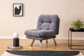 Sofá-Cama Individual Misa – Cinzento – 110 x 70 cm
