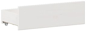 Cama com estante sem colchão 180x200 cm pinho maciço branco