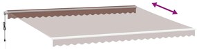 Toldo retrátil automático 500x350 cm castanho