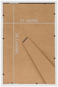 Molduras para mesa 5 pcs 21x29,7 cm MDF branco