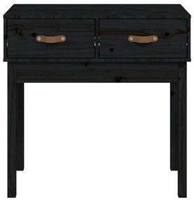 Mesa consola 76,5x40x75 cm madeira de pinho maciça preto