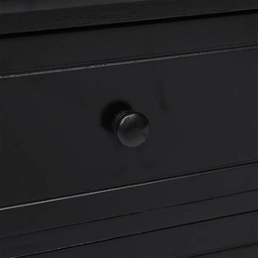 Móvel de TV 108x30x40 cm madeira paulownia maciça preto